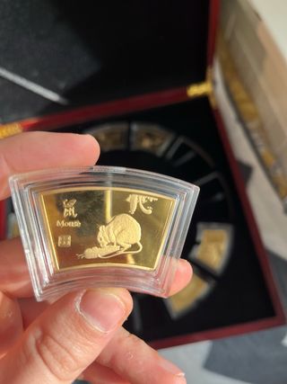 11 Medallas Bañadas en Oro Colección Año