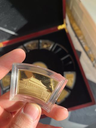 11 Medallas Bañadas en Oro Colección Año