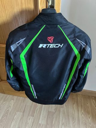 Chaqueta Moto Rtech Negra y Verde
