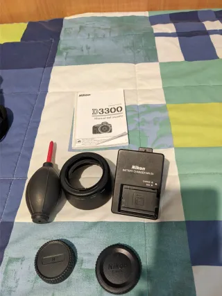 Pack cámara dslr nikon d3300 y objetivos