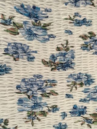 Top floral Shein blanco y azul