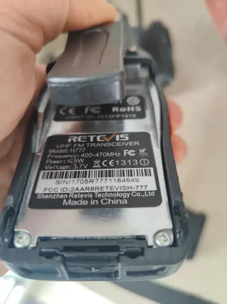 Walkie Talkie retevis modelo H7777