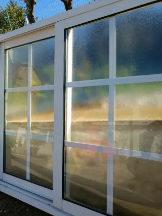 Ventana corredera blanca 114 x 99