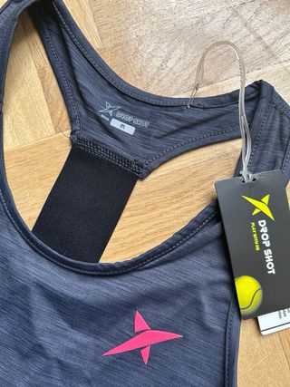 Camiseta tirantes Drop Shot gris talla M