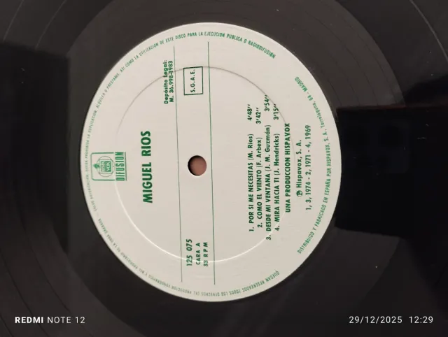 VINILO MIGUEL RÍOS