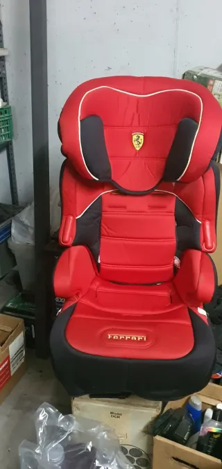 Silla Coche Ferrari Roja y Negra grupo 2-3,