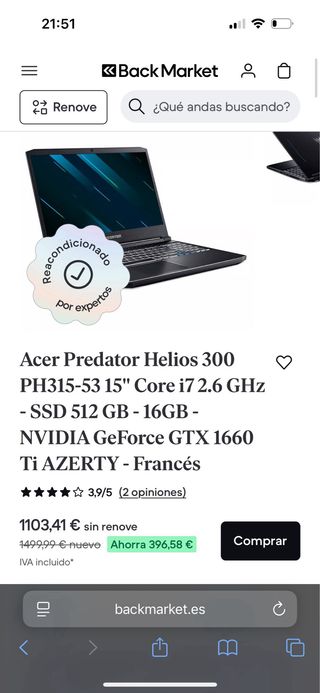 Acer Predator Helios 300 PH315-53