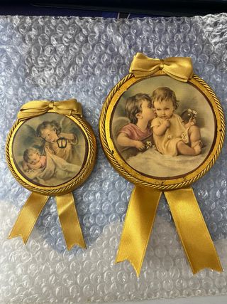 Decorazioni murali angioletti con nastri