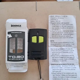 Mando Beninca TO.GO 2 canales