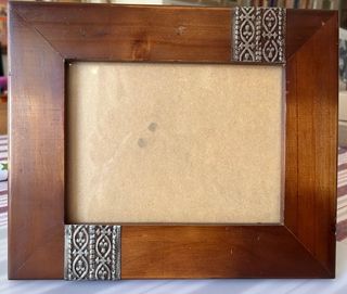 Marco de fotos madera y metal