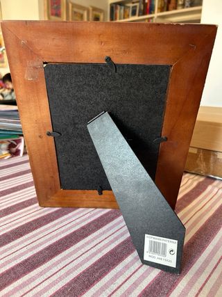 Marco de fotos madera y metal