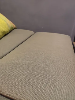 Chaise longue Ikea verde tela