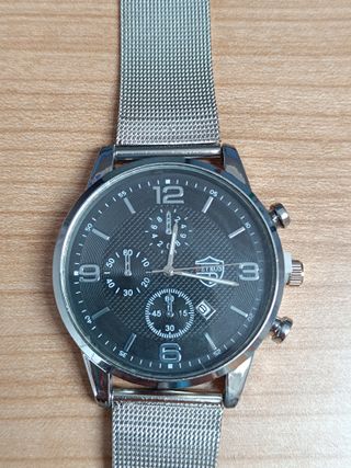 Reloj Caballero FYROS Negro y Plateado