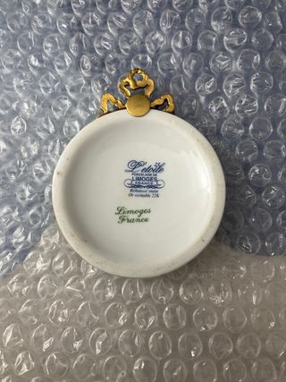 Medaglione Limoges Porcellana Oro Multicolore