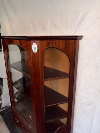 Vitrina Antigua Francesa Nogal