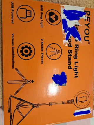 Aro de luz con trípode