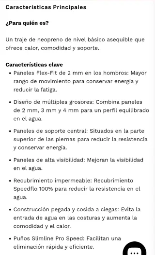 Traje XL Neopreno Natación Triatlón Aguas Abierta