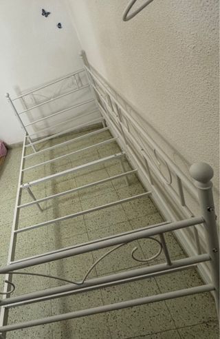 Cama de Metal 90x200 Blanco