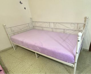 Cama de Metal 90x200 Blanco