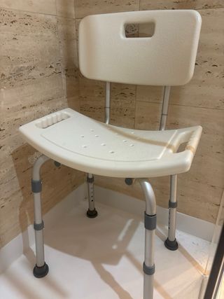 Silla Bañera Adaptada Plata/Blanca