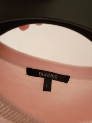 Jersey Punto Rosa Cuello Pico Talla L