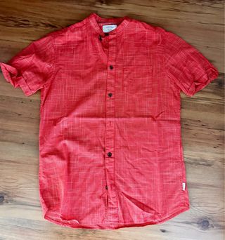 Camisa Jack & Jones roja manga corta