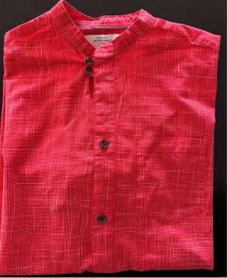 Camisa Jack & Jones roja manga corta