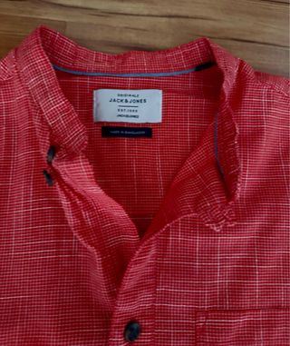 Camisa Jack & Jones roja manga corta