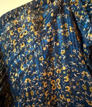 Vestido fiesta azul y dorado Talla M