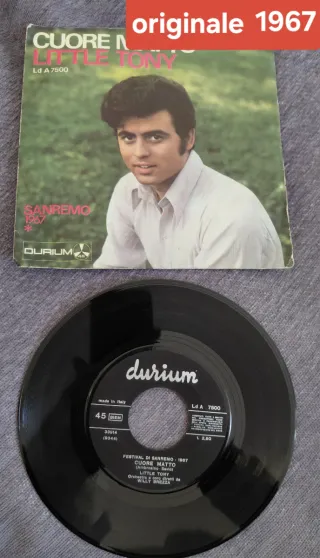 Little Tony Cuore Matto 45 Giri 1967 Durium