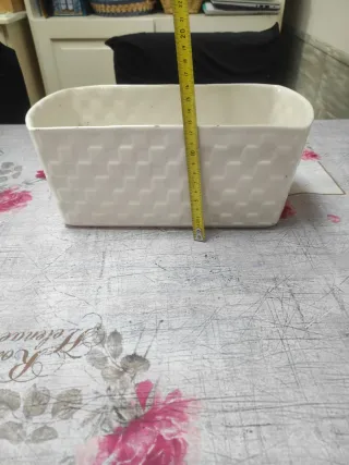 Cubre macetas cerámica blanco