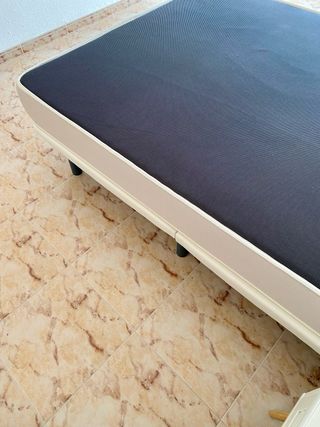 Base tapizada 6 patas + colchón 140x190