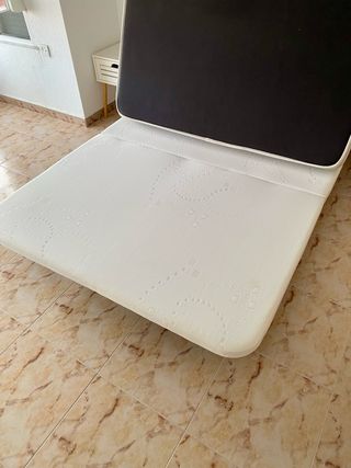 Base tapizada 6 patas + colchón 140x190