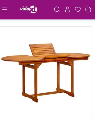 Mesa extensible madera maciza acacia