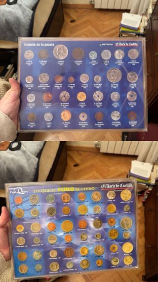 Colección de monedas pesetas y euros