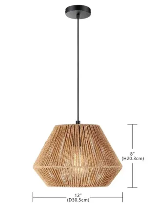 Pantalla lámpara cuerda