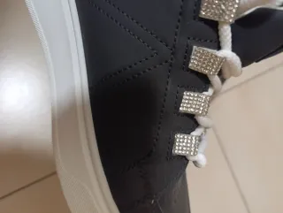 Scarpe donna nere con strass