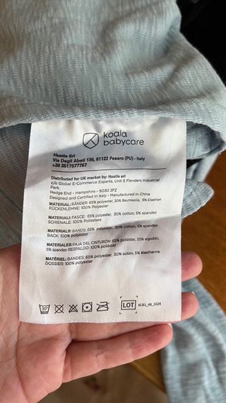 Fular Portabebés Koala Cuddle Band Gris