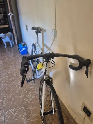 Bicicleta de carretera blanca