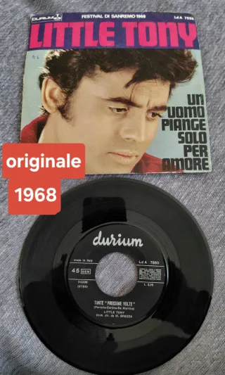 45 Giri Durium Little Tony Un Uomo Piange