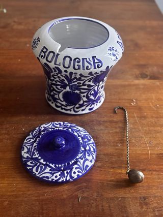 Vaso Amarena Fabbri Ceramica Blu