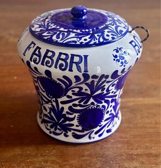 Vaso Amarena Fabbri Ceramica Blu