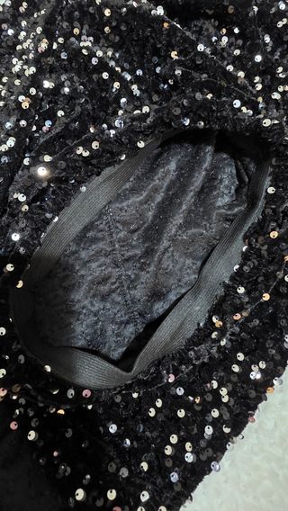 Falda Lentejuelas Negra Talla S-M