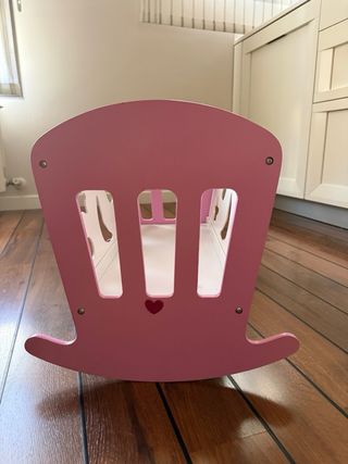 Cuna de juguete bebé rosa