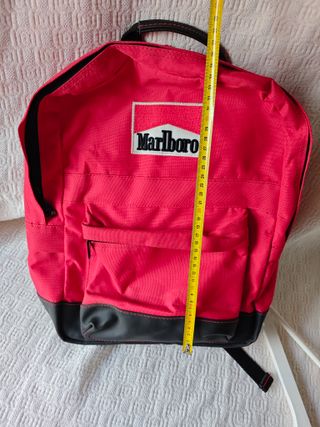 Mochila grande vintage Marlboro rojo negro nueva