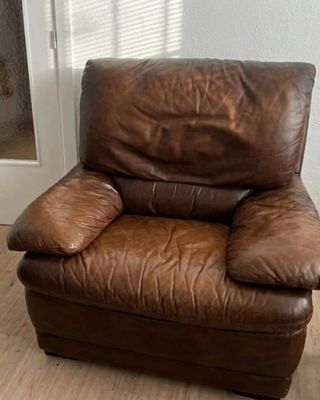 Conjunto Sofá 4 Plazas + Sillón NATUZZI Piel