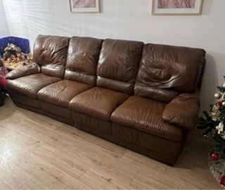 Conjunto Sofá 4 Plazas + Sillón NATUZZI Piel