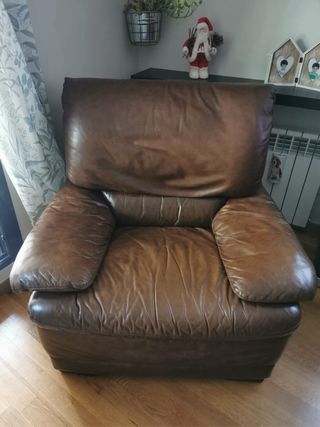 Conjunto Sofá 4 Plazas + Sillón NATUZZI Piel