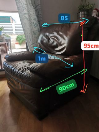 Conjunto Sofá 4 Plazas + Sillón NATUZZI Piel