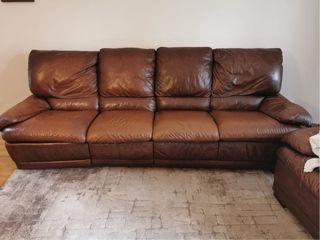 Conjunto Sofá 4 Plazas + Sillón NATUZZI Piel